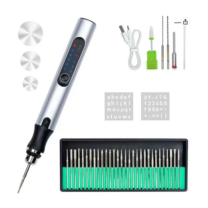 Electric Engraving Pen USB Rechargeable Portable DIY Engraver For Jewelry Wood Stone
Electric Engraving Pen USB Rechargeable Portable DIY Engraver For Jewelry Wood Stone