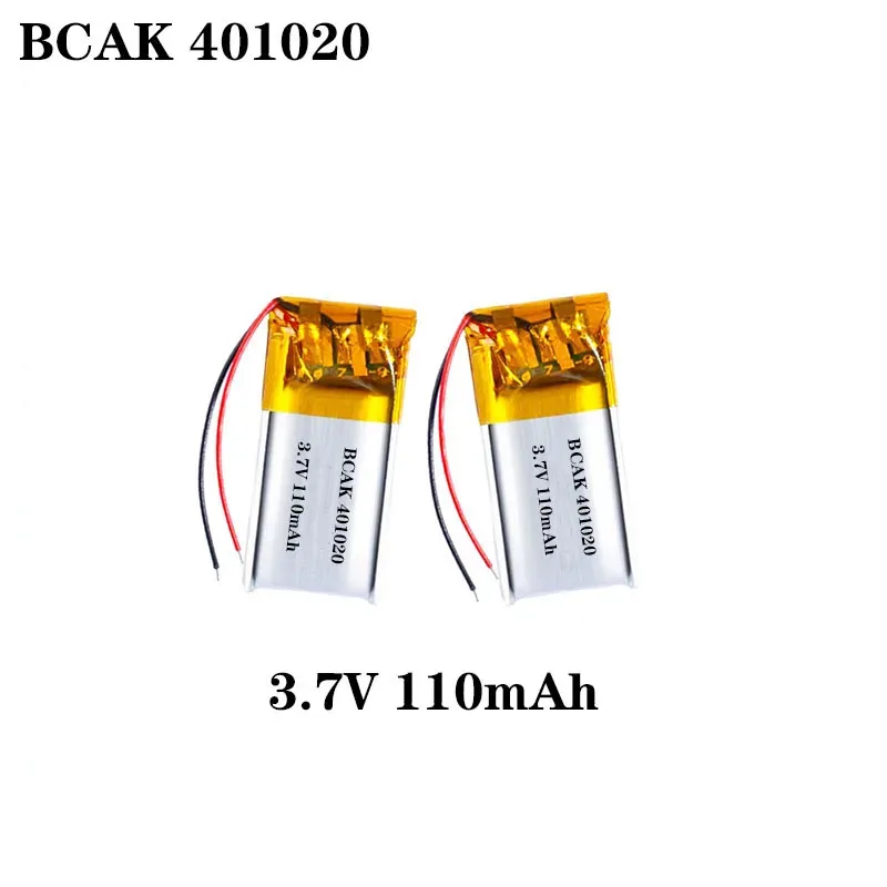 8PCS 401020 3.7V 110mAh 1C Discharge Polymer Lithium Battery for Bluetooth Headsets Recording Pens Small Toys Bluetooth Speakers
8PCS 401020 3.7V 110mAh 1C Discharge Polymer Lithium Battery for Bluetooth Headsets Recording Pens Small Toys Bluetooth Speakers