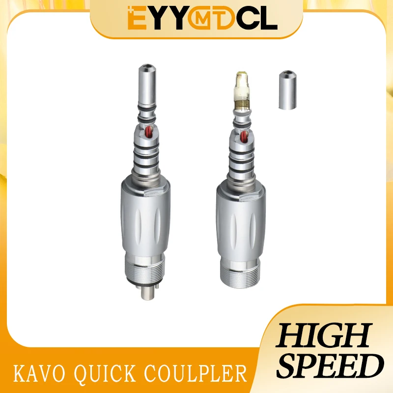 

Dental Quick Coupling Adaptor Led Fiber Optic Compatible Kavo Coupler LED 2/4 Holes Generator Inside for High Speed Handpiece