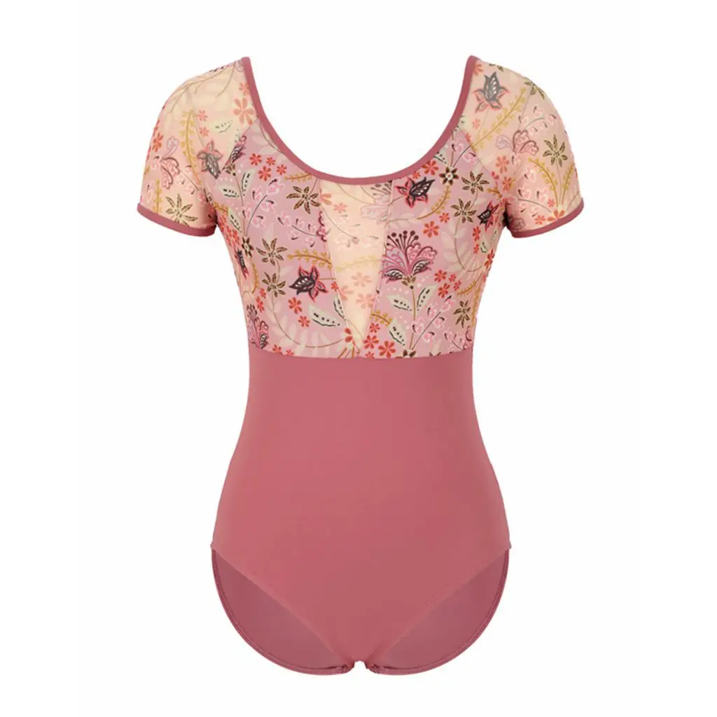 Ballet Tights Short Sleeves Round Neck Patchwork Print Mesh Jumpsuit Yoga Dance Performance Gymnastics Training Clothing Women
Ballet Tights Short Sleeves Round Neck Patchwork Print Mesh Jumpsuit Yoga Dance Performance Gymnastics Training Clothing Women