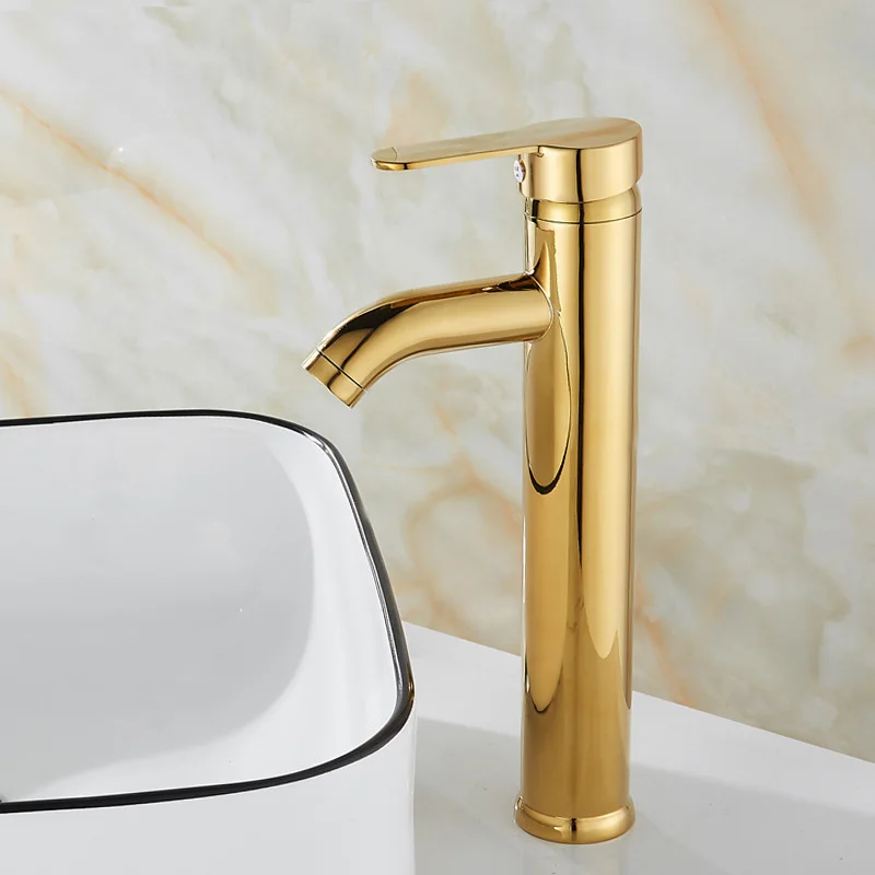 Bathroom Basin Faucet Gourmet Washbasin Tap Cold And Hot Water Mixer Sink Tall Faucet Single Handle Deck Mounted Luxury Golden
Bathroom Basin Faucet Gourmet Washbasin Tap Cold And Hot Water Mixer Sink Tall Faucet Single Handle Deck Mounted Luxury Golden