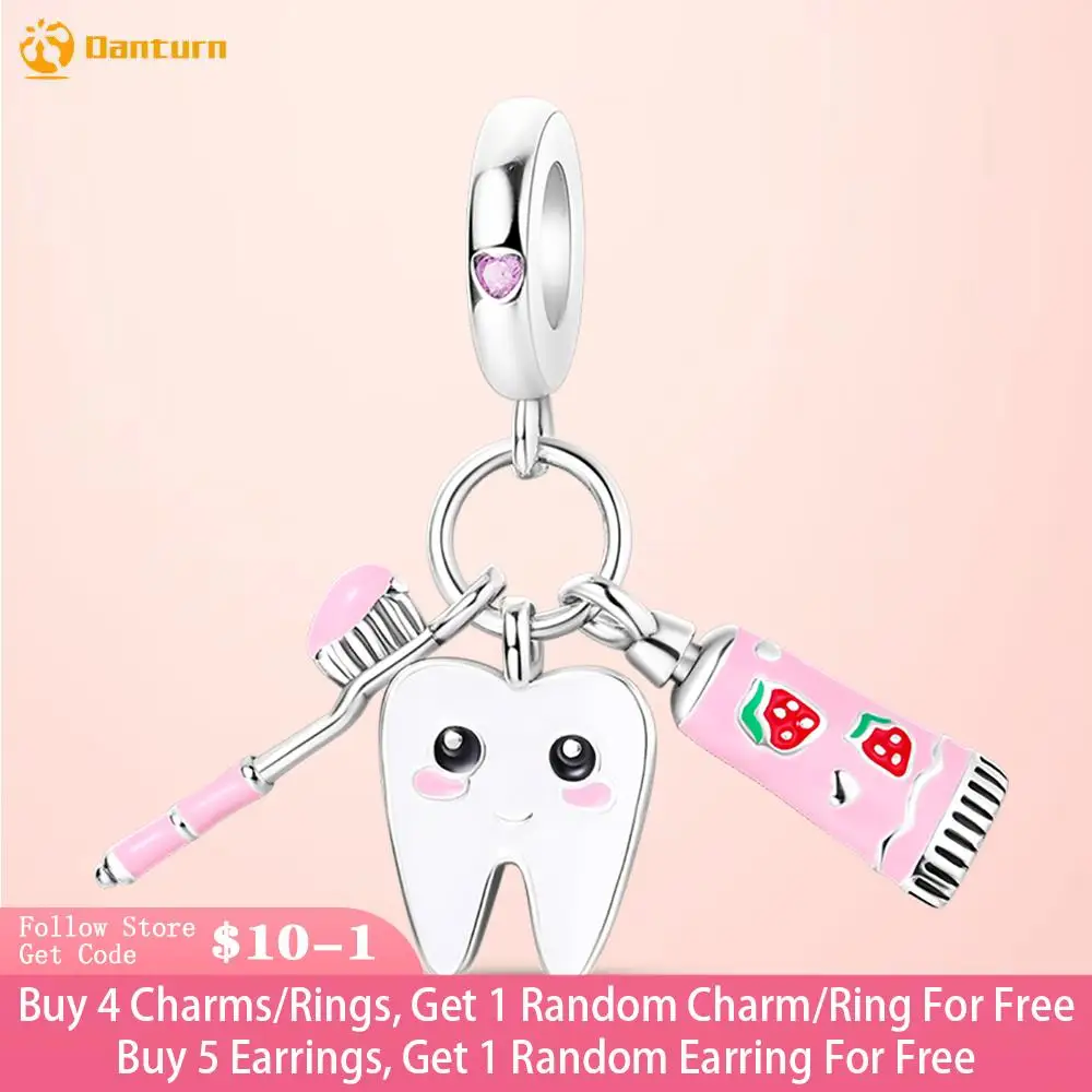 Danturn 925 Стерлинговое Серебро, бусины, искусственная зубная щетка, подходящие к оригинальным браслетам Pandora, модные женские украшения
Danturn 925 Стерлинговое Серебро, бусины, искусственная зубная щетка, подходящие к оригинальным браслетам Pandora, модные женские украшения