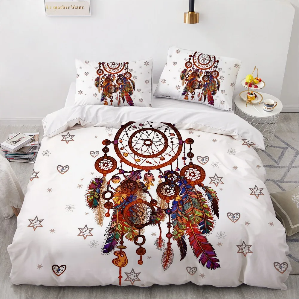 

Letter Dreamcatcher 3d Bedding Set Fantasy Feathetr Mandala Luxury Duvet Cover Sets Comforter Bed Linen Queen King Single Size