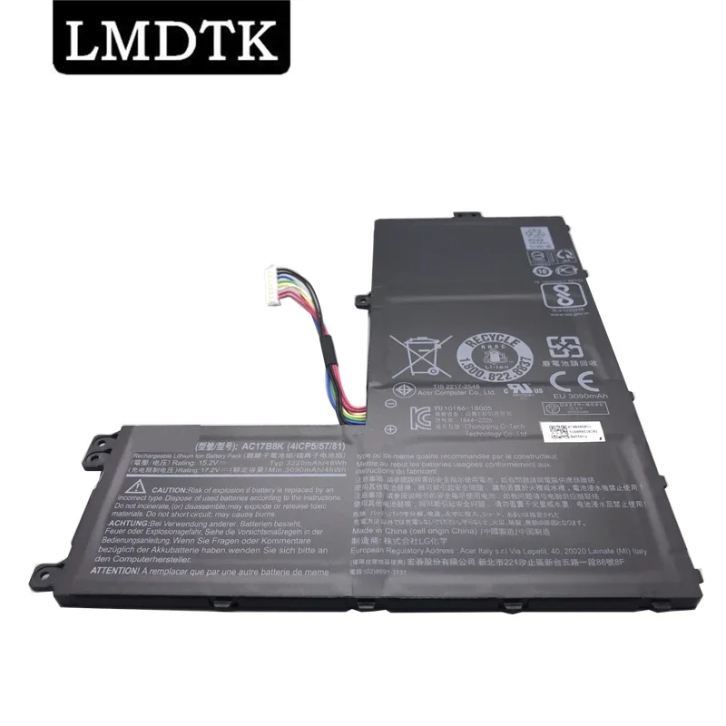LMDTK New AC17B8K Laptop Battery For Acer Swift 3 SF315-52 SF315 SF315-52G-58HG 15.2V 48WH
LMDTK New AC17B8K Laptop Battery For Acer Swift 3 SF315-52 SF315 SF315-52G-58HG 15.2V 48WH