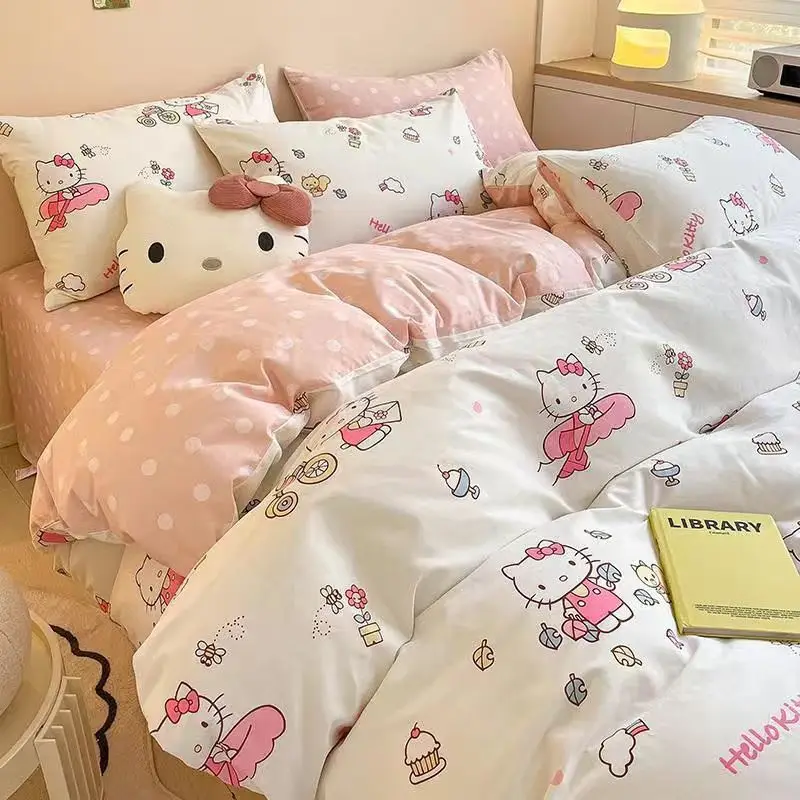 Sanrio Hello Kitty cotton bedding four-piece set cartoon cute girl heart ins style children's home dormitory three-piece set
Sanrio Hello Kitty cotton bedding four-piece set cartoon cute girl heart ins style children's home dormitory three-piece set