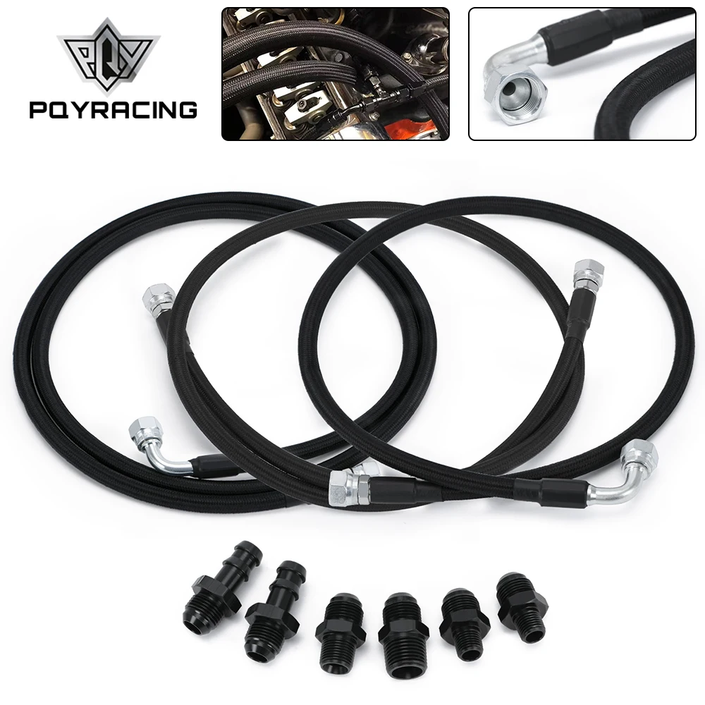 

47RE Transmission Cooler Lines Kit Hoses SS for 96-02 Dodge Ram Cummins 5.9L