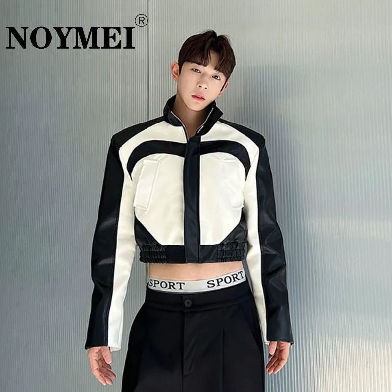 NOYMEI Contrast Color Stand Collar Motorcycle Jacket PU Leather Short Jacket Patchwork Korean Style Autumn New Male Coat WA2461
NOYMEI Contrast Color Stand Collar Motorcycle Jacket PU Leather Short Jacket Patchwork Korean Style Autumn New Male Coat WA2461