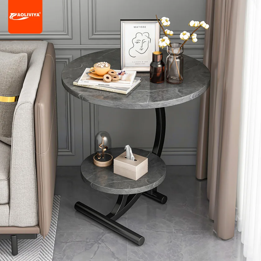 

Прикроватный столик Aoliviya для дивана, боковой столик, простой прикроватный маленький кофейный столик в Европейском стиле, маленький стол, искусственный роскошный и простой S