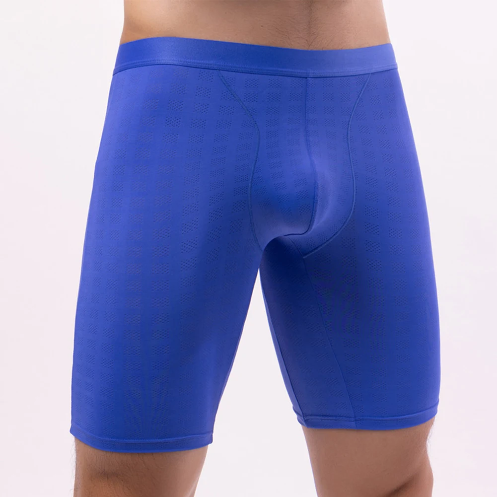 Boxershorts Men Ice Silk Mesh Sleep Bottoms Convex Pouch Underwear Long Leg Boxer Shorts Breathable Briefs Underpants For Boys
Boxershorts Men Ice Silk Mesh Sleep Bottoms Convex Pouch Underwear Long Leg Boxer Shorts Breathable Briefs Underpants For Boys
