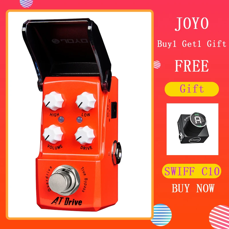 

JOYO JF-305 AT Drive Overdrive Guitar Pedal High Low EQ Volume Drive Adjust Pedal Effect True Bypass Guitar Parts & Accessory