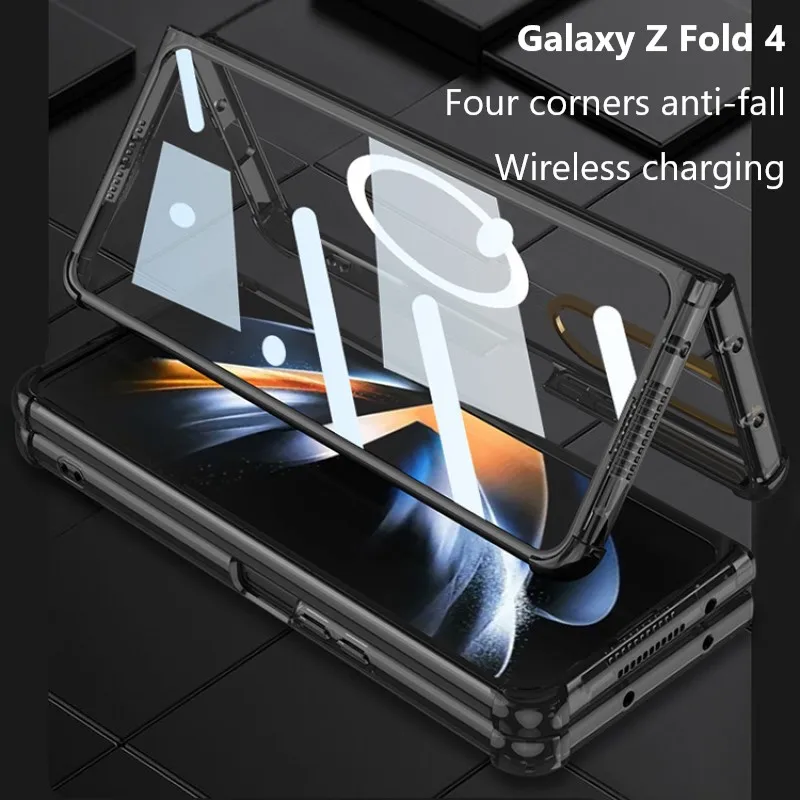 Прозрачный Магнитный чехол для телефона Samsung Galaxy Z, Складывающийся в 4 раза, с HD закаленным стеклом, Складывающийся в четыре угла, противоударный чехол
Прозрачный Магнитный чехол для телефона Samsung Galaxy Z, Складывающийся в 4 раза, с HD закаленным стеклом, Складывающийся в четыре угла, противоударный чехол