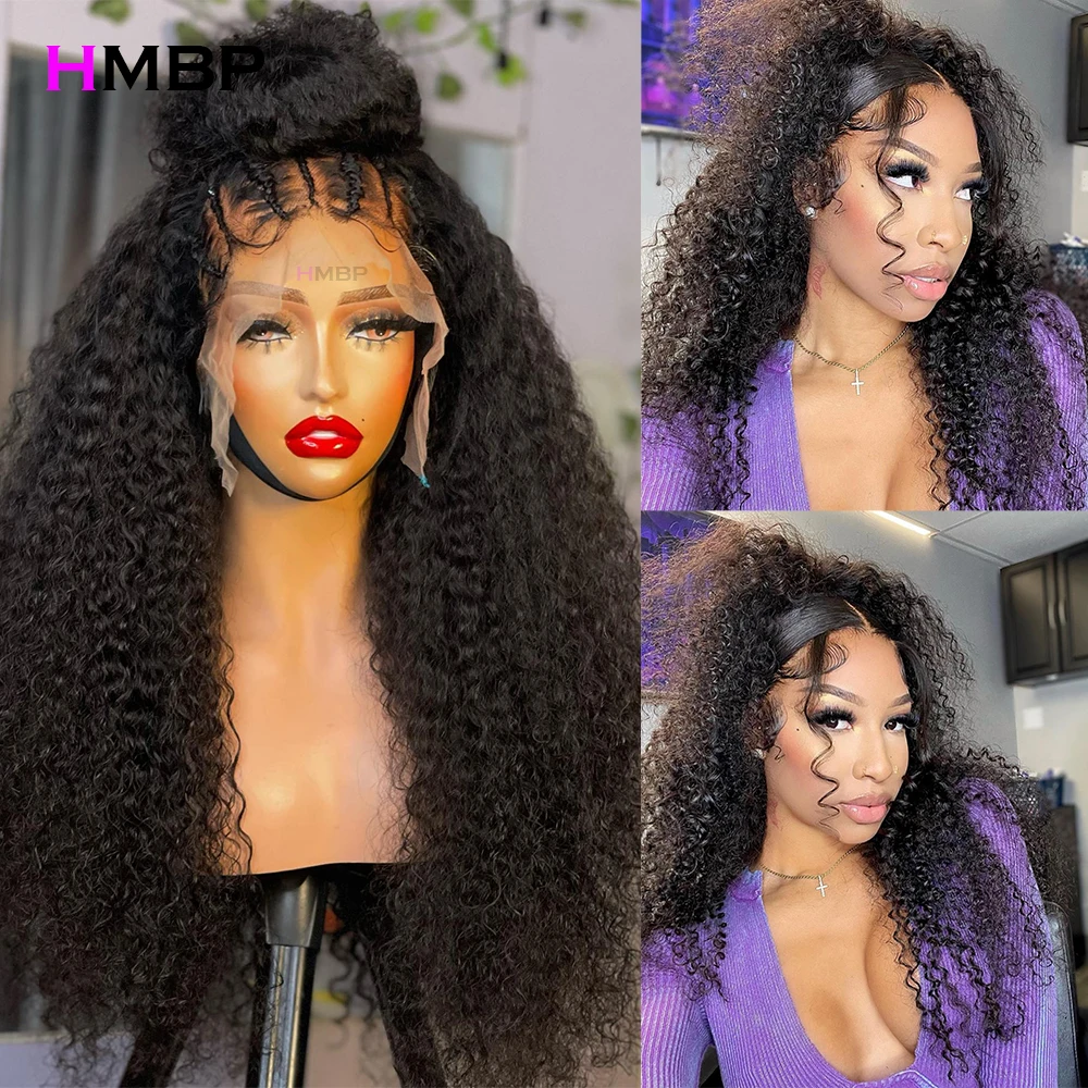 

Wear And Go Glueless Kinky Curly Pre-cut HD Lace Front Wig Remy Human Hair 13x6 HD Lace Front Wig PrePlucked Lace Closure Wig
