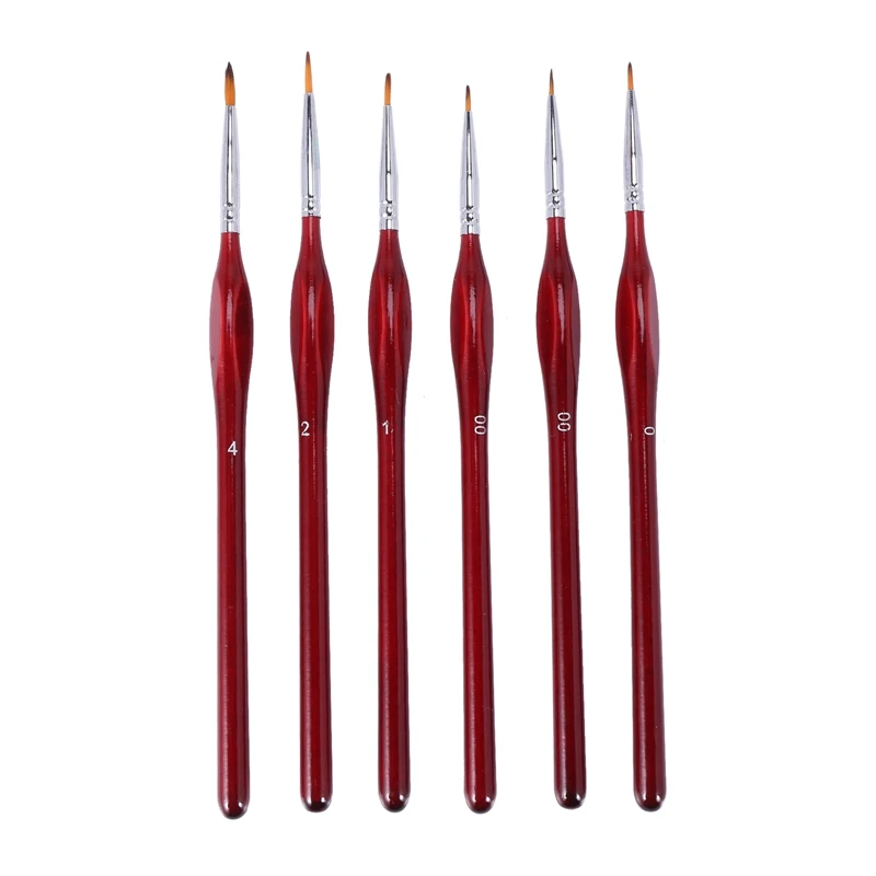 6-Piece Fine Paintbrushes - Detail Paint Brush Set - For Acrylic, Watercolor, Oil
6-Piece Fine Paintbrushes - Detail Paint Brush Set - For Acrylic, Watercolor, Oil