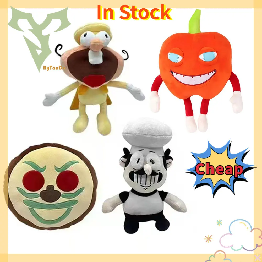 

In Stock Pizza Tower Plush Toy Soft Stuffed Cartoon Doll Interesting Game Characters Plushie Birthday Gift for Baby Kids