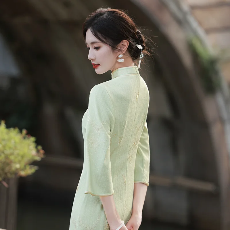 Yourqipao Autumn Large-sleeved Cheongsam Improved Young Girls Retro Fashion Qipao Chinese Style Evening Dress for Women Party
Yourqipao Autumn Large-sleeved Cheongsam Improved Young Girls Retro Fashion Qipao Chinese Style Evening Dress for Women Party