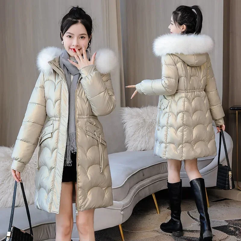 New Winter Jacket Parkas Women Coat Fur Collar Hooded Overcoat Female Jacket Thick Warm Cotton Padded Puffer Parka Outwear
New Winter Jacket Parkas Women Coat Fur Collar Hooded Overcoat Female Jacket Thick Warm Cotton Padded Puffer Parka Outwear