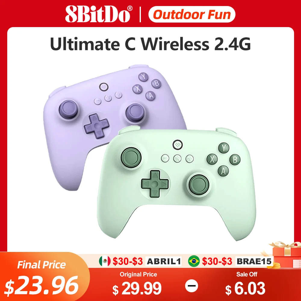 8BitDo Ultimate C Controller Gamepad Wireless 2.4G Connectivity Ultimate Series Simplified Version for PC Windows 10 11 Steam PC
8BitDo Ultimate C Controller Gamepad Wireless 2.4G Connectivity Ultimate Series Simplified Version for PC Windows 10 11 Steam PC