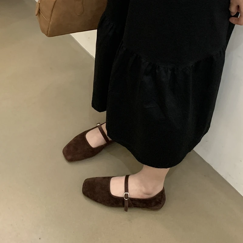 AIYUQI Mary Jane Shoes Women Flat 2025 Spring Shoes Female Genuine Leather Square Head Non-slip Large Size Ballet Shoes Women AIYUQI Mary Jane Shoes Women Flat 2025 Spring Shoes Female Genuine Leather Square Head Non-slip Large Size Ballet Shoes Women