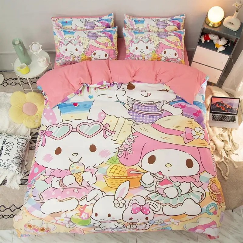 Hello Kitty Melody Sanrio Bedding Four-Piece Set Anime Cartoon Bed Sheets Quilt Cover Pillowslip Dormitory Three-Piece Set
Hello Kitty Melody Sanrio Bedding Four-Piece Set Anime Cartoon Bed Sheets Quilt Cover Pillowslip Dormitory Three-Piece Set