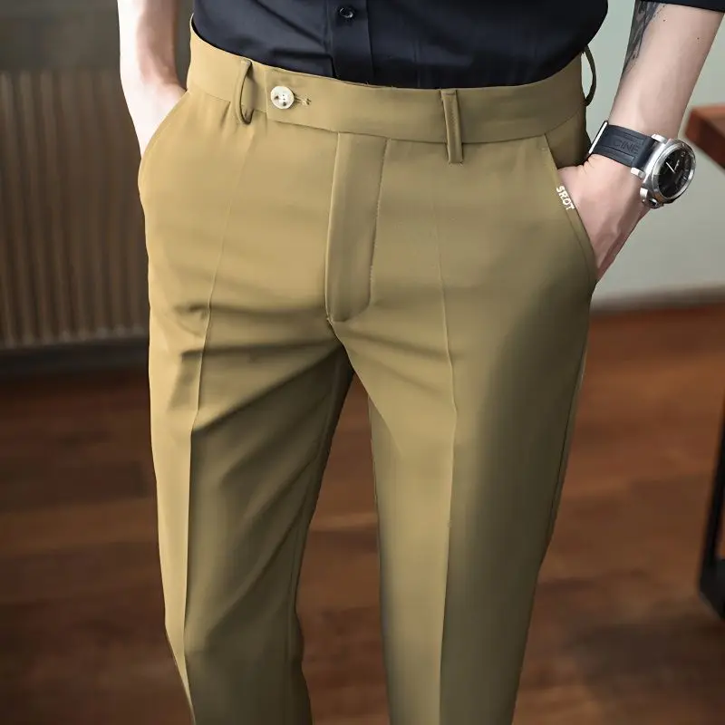 Men Pants Dress Suit Pants Casual Pants Men's Long Pants Fashion Straight Slim Feet Pants Men Streetwear Trousers Male D173
Men Pants Dress Suit Pants Casual Pants Men's Long Pants Fashion Straight Slim Feet Pants Men Streetwear Trousers Male D173
