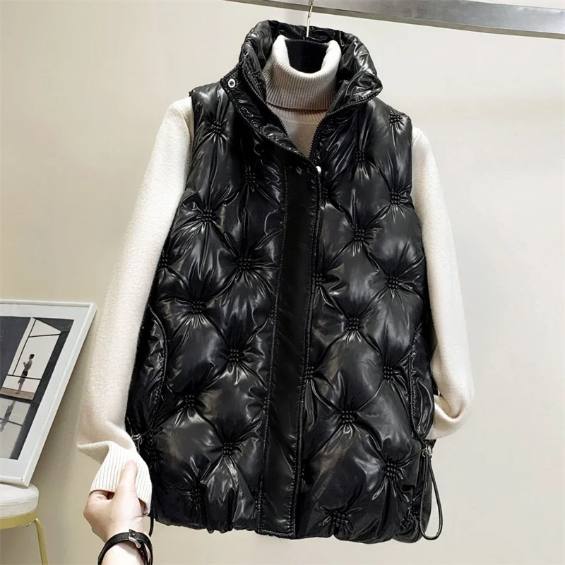 Down Cotton Vest Jacket 2024 Women Autumn Winter New Large Size Stand Collar Sleeveless Coat High Quality Female Waistcoat Tops
Down Cotton Vest Jacket 2024 Women Autumn Winter New Large Size Stand Collar Sleeveless Coat High Quality Female Waistcoat Tops