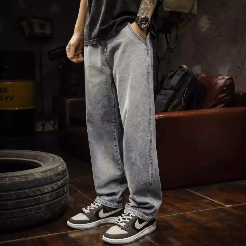 American trend classic high street straight leg men's jeans spring and autumn new loose straight leg wide casual long pants
American trend classic high street straight leg men's jeans spring and autumn new loose straight leg wide casual long pants