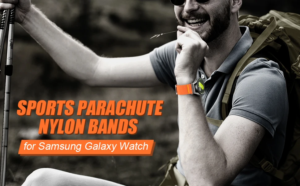 20mm 22mm watch Straps For Samsung Galaxy Watch 7/FE/5/pro/6/4/Classic/3 Parachute Bracelet correa Huawei watch GT 2 3 4 5 Band 20mm 22mm watch Straps For Samsung Galaxy Watch 7/FE/5/pro/6/4/Classic/3 Parachute Bracelet correa Huawei watch GT 2 3 4 5 Band