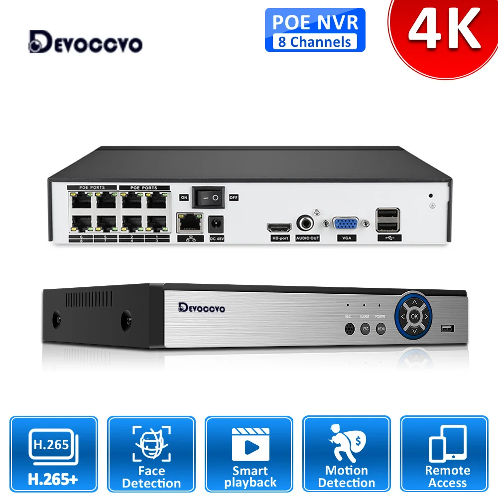Сетевой видеорегистратор XMEYE 4K Ultra HD POE NVR H.265, сетевой видеорегистратор с функцией распознавания лица и CCTV для IP-камеры 8 Мп и 5 Мп
Сетевой видеорегистратор XMEYE 4K Ultra HD POE NVR H.265, сетевой видеорегистратор с функцией распознавания лица и CCTV для IP-камеры 8 Мп и 5 Мп