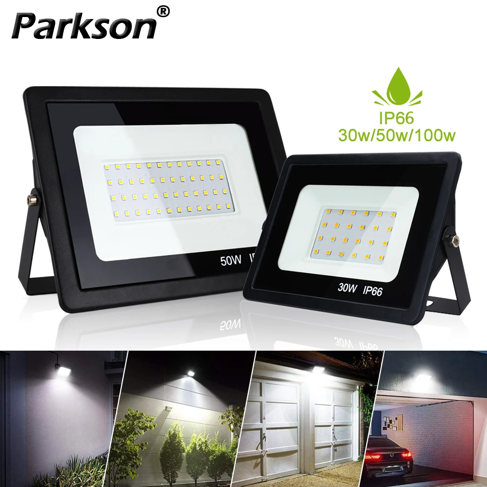 

LED Flood light Outdoor Lighting 200W 150W 100W 50W 30W AC 220V FLoodlight IP66 Waterproof Wall Lamps Spotlight Garden Projector