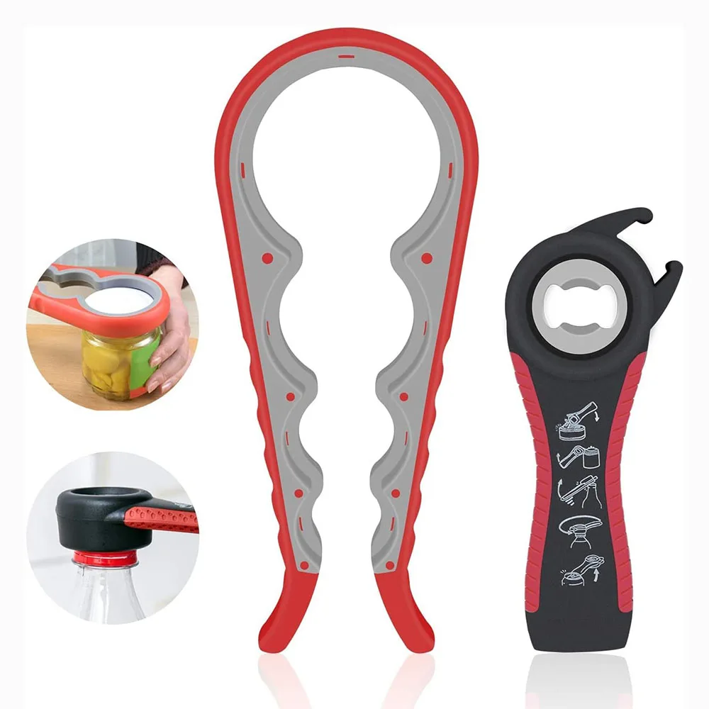 Jar Opener, 5 in 1 Multi Function Can Opener Kit with Silicone Handle Easy to Use for Children, Elderly and Arthritis Sufferers
Jar Opener, 5 in 1 Multi Function Can Opener Kit with Silicone Handle Easy to Use for Children, Elderly and Arthritis Sufferers