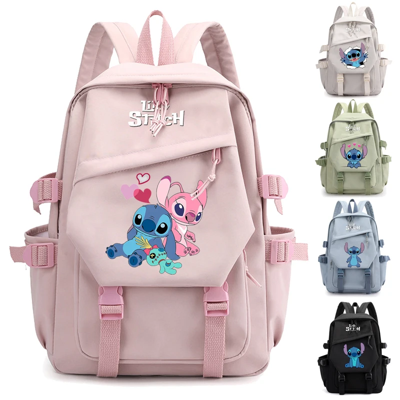 

Disney Lilo Stitch Backpack Women Rucksack for Boy Girl School Student Teenager Book Bags Kawaii Travel Backpack Mochila Escolar