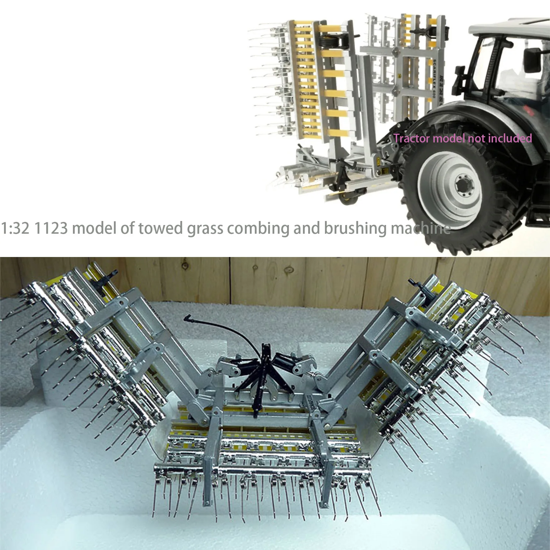Fine rare 1:32 1123 model of towed grass combing and brushing machine Tractor accessories Alloy construction machinery model
Fine rare 1:32 1123 model of towed grass combing and brushing machine Tractor accessories Alloy construction machinery model