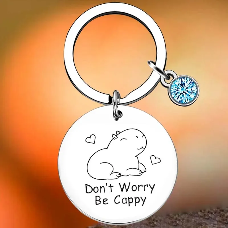 

Hot Capybara Jewelry Inspirational Key Chain Ring Best Friend keychains pendant Daughter Bestie Gift Animal Lover Gift