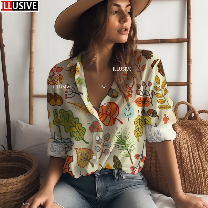 Temperament Long Sleeve Shirt Women's Fashion Vacation Casual Button Shirt Spring and Autumn High-quality Loose Shirt
Temperament Long Sleeve Shirt Women's Fashion Vacation Casual Button Shirt Spring and Autumn High-quality Loose Shirt
