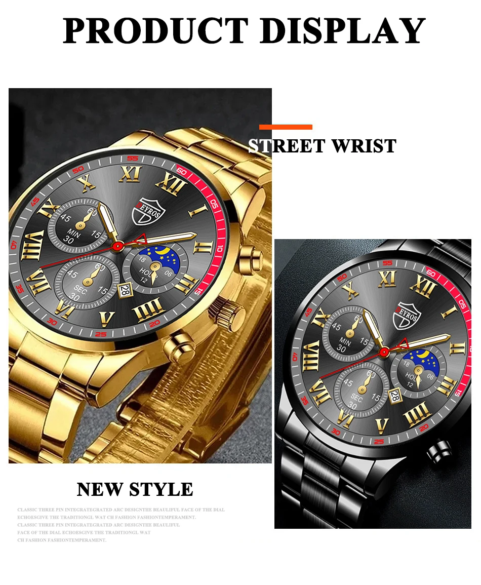 Fashion Mens Stainless Steel Watches Luxury Quartz Wristwatch Calendar Luminous Clock Men Business Casual Watch Reloj Hombre Fashion Mens Stainless Steel Watches Luxury Quartz Wristwatch Calendar Luminous Clock Men Business Casual Watch Reloj Hombre