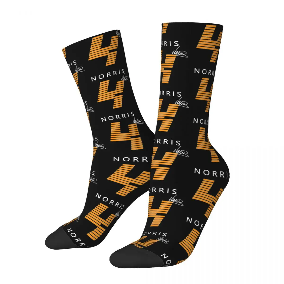 

New Men's Socks Hip Hop Lando Norris 4 Logo Sock Auto Racing Skateboard Women's Socks Spring Summer Autumn Winter