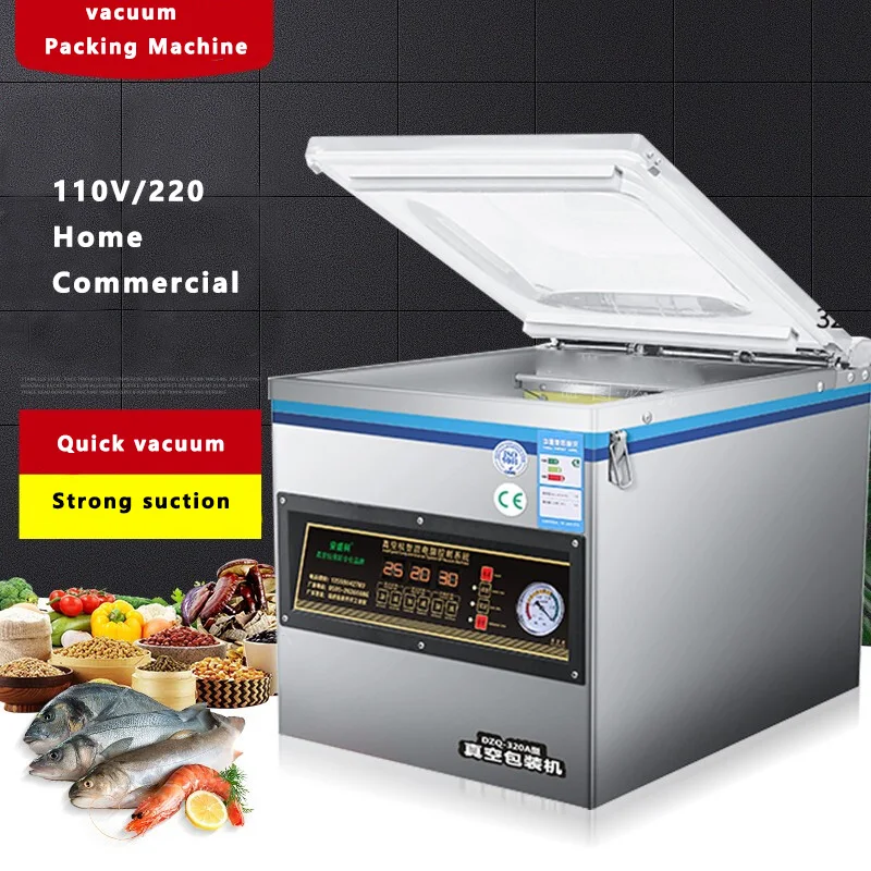 

110V/220V Automatic Food Vacuum Machine Sealer Wet And Dry Commercial Home Vegetable Fruit Meat Packing Machine