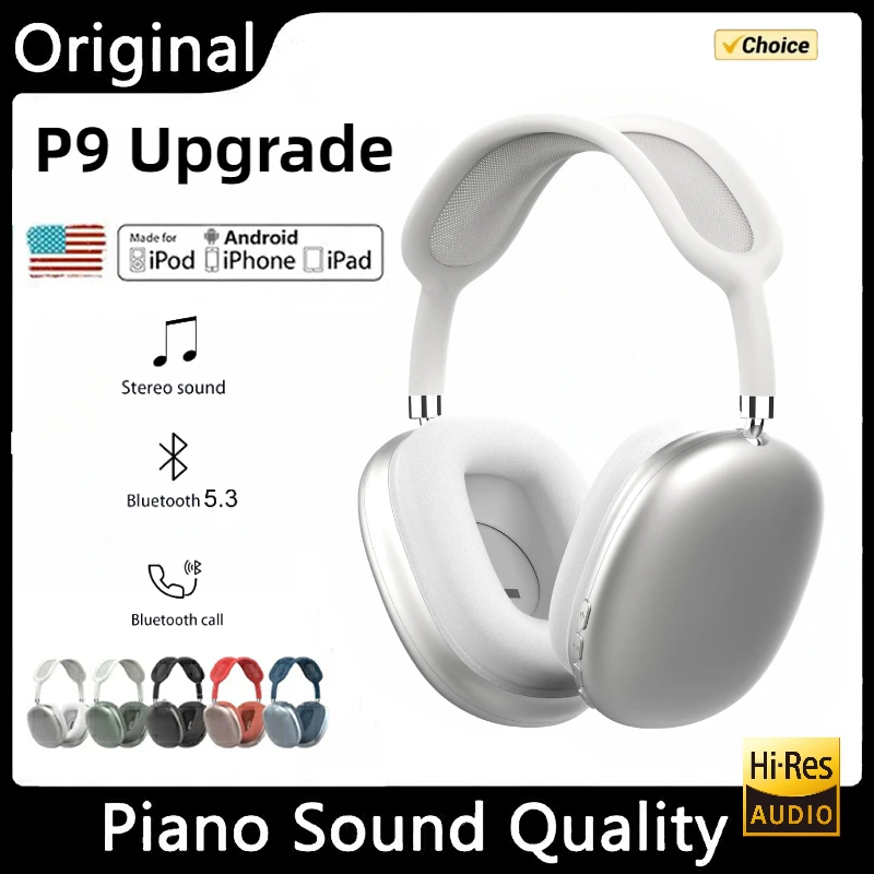 P9 Upgrade Wireless Bluetooth5.3 Headphones with Mic TWS Stereo Sound Earphones Outdoor Sports Gaming Headset for Iphone Android
P9 Upgrade Wireless Bluetooth5.3 Headphones with Mic TWS Stereo Sound Earphones Outdoor Sports Gaming Headset for Iphone Android