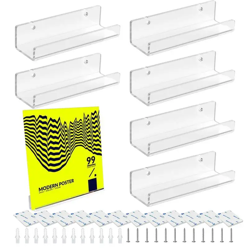 Clear Record Wall Holder Creative 6pcs Acrylic Transparent Album Holder Display Your Daily Shelf Wall Mount For Home Decoration
Clear Record Wall Holder Creative 6pcs Acrylic Transparent Album Holder Display Your Daily Shelf Wall Mount For Home Decoration