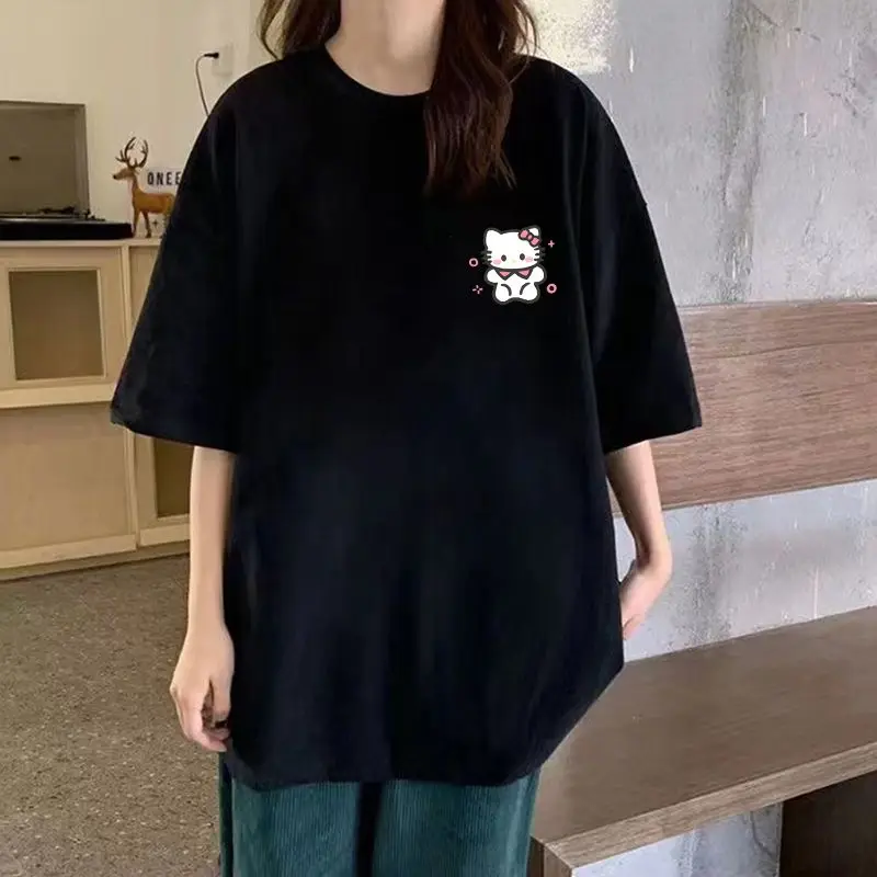 Hello Kitty New Sanrio Anime Jacket Top Cute Cartoon Kuromi Cinnamoroll Summer Short Sleeved T-Shirt Milk Loose Top Girl Toy
Hello Kitty New Sanrio Anime Jacket Top Cute Cartoon Kuromi Cinnamoroll Summer Short Sleeved T-Shirt Milk Loose Top Girl Toy