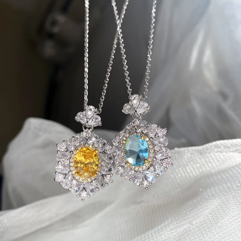 Women Necklace Ring Golden Ring Brilliant Egg Yolk Zirconium Set Plated 18K
Women Necklace Ring Golden Ring Brilliant Egg Yolk Zirconium Set Plated 18K