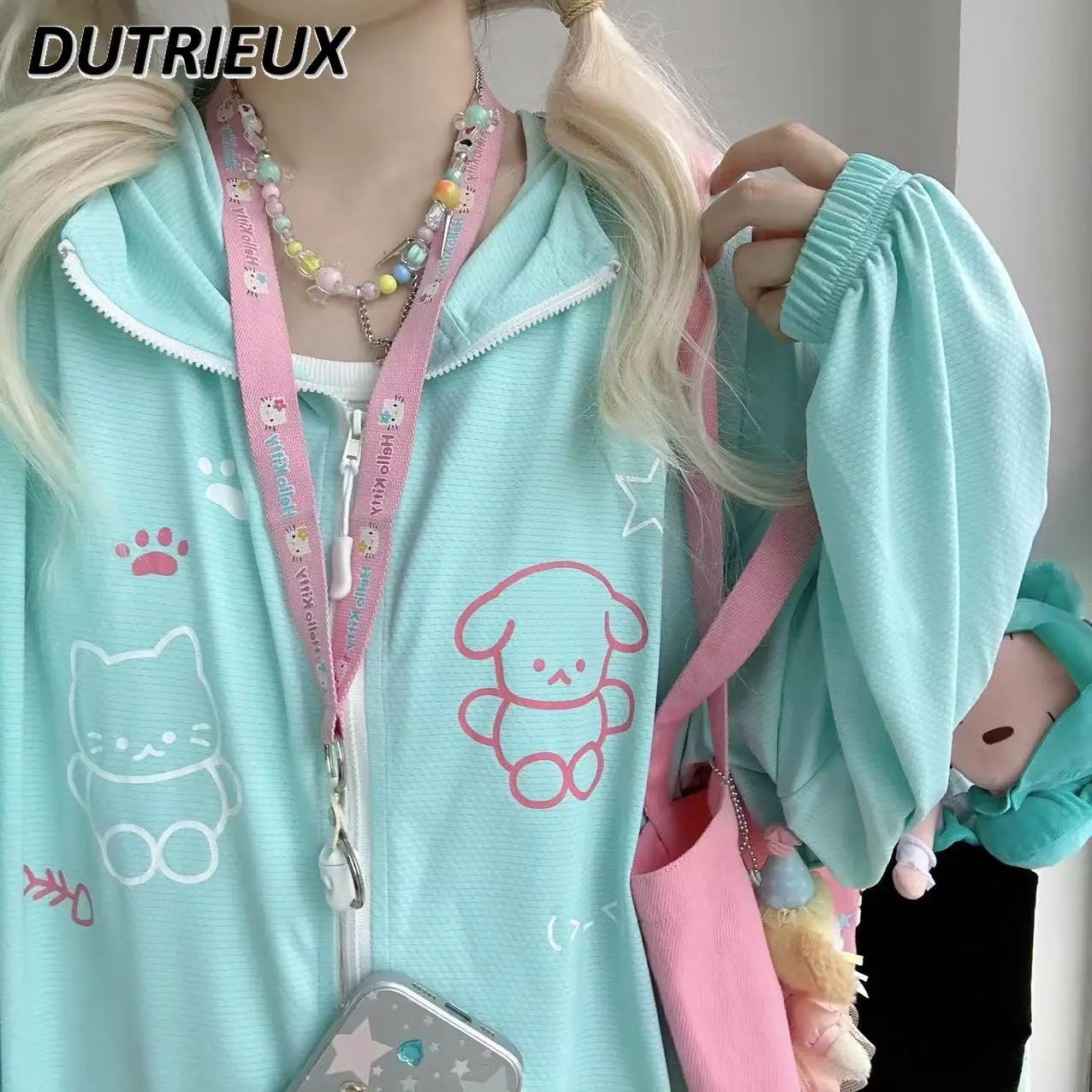 Mint Green Printed Loose Sweatshirt Women's 2023 Summer UV Protection Sun Protection Coat Breathable Jacket Zip Up Hoodies Coats
Mint Green Printed Loose Sweatshirt Women's 2023 Summer UV Protection Sun Protection Coat Breathable Jacket Zip Up Hoodies Coats