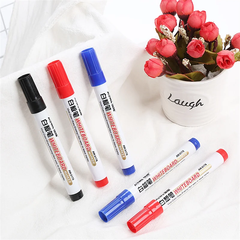 

3Pcs/Lot Dry Erase Whiteboard Marker Pen Blackboard Pens Erasable Chalk Low Odor White Board Markers Office School Stationery