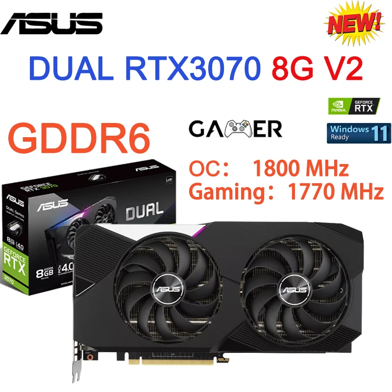 ASUS Placa De Vídeo ATS RTX3070 O8G GAMING DUAL RTX 3070 8G V2 TUF-RTX3070-O8G-V2-GAMING ROG STRIX Video Cards GDDR6 LHR New
ASUS Placa De Vídeo ATS RTX3070 O8G GAMING DUAL RTX 3070 8G V2 TUF-RTX3070-O8G-V2-GAMING ROG STRIX Video Cards GDDR6 LHR New