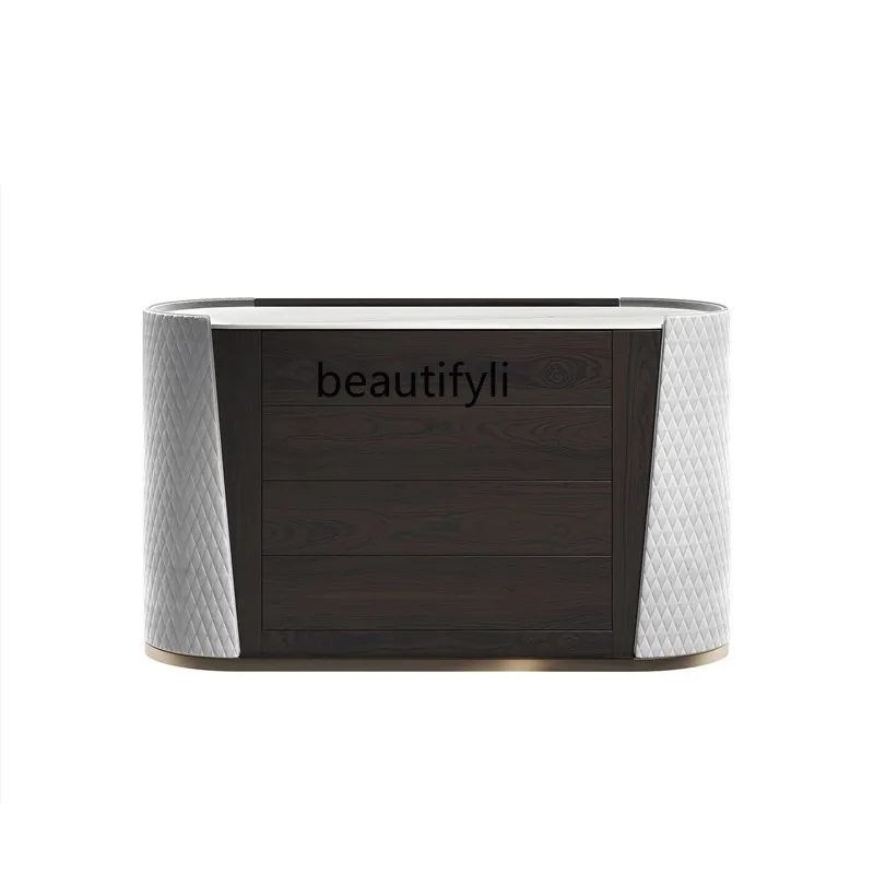 Light Luxury Solid Wood Chest of Drawers Modern Leather Hard Bag Hallway Side Cabinet Stainless Steel Bedroom Marble Locker
Light Luxury Solid Wood Chest of Drawers Modern Leather Hard Bag Hallway Side Cabinet Stainless Steel Bedroom Marble Locker