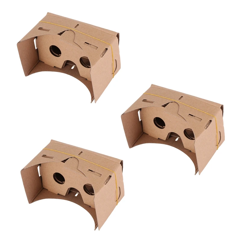 

Promotion! 3X 6 Inch DIY 3D VR Virtual Reality Glasses Hardboard For Google Cardboard