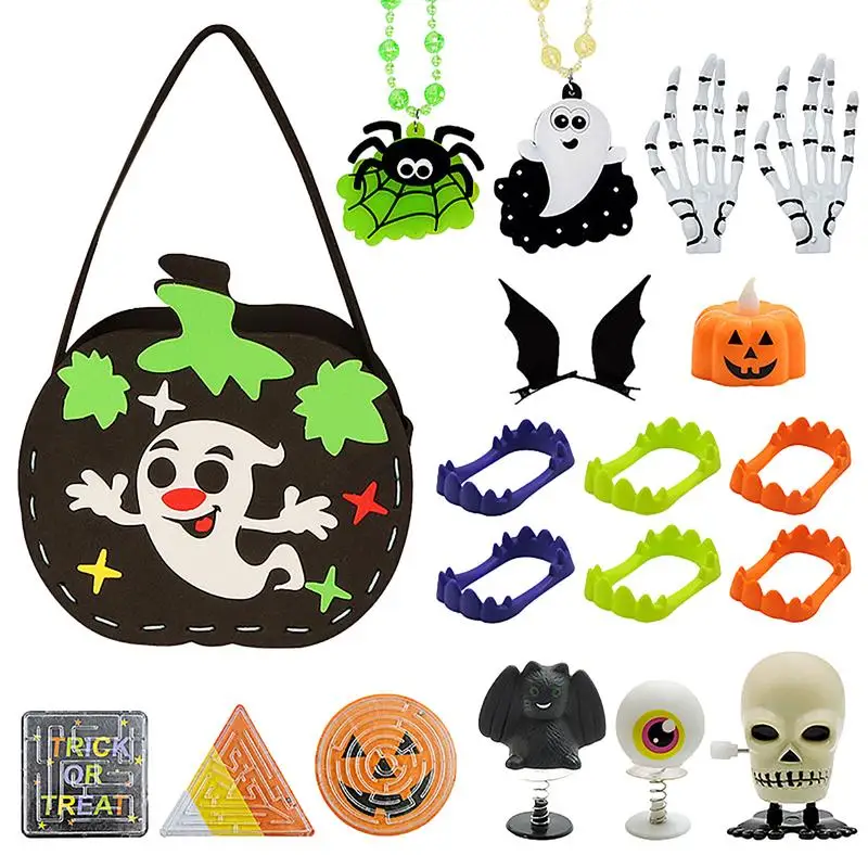 Pumpkin Basket With Handle 18PCS Halloween Prefilled Black Pumpkin Basket Portable Kids Playset For Holiday Gift Children Treat
Pumpkin Basket With Handle 18PCS Halloween Prefilled Black Pumpkin Basket Portable Kids Playset For Holiday Gift Children Treat