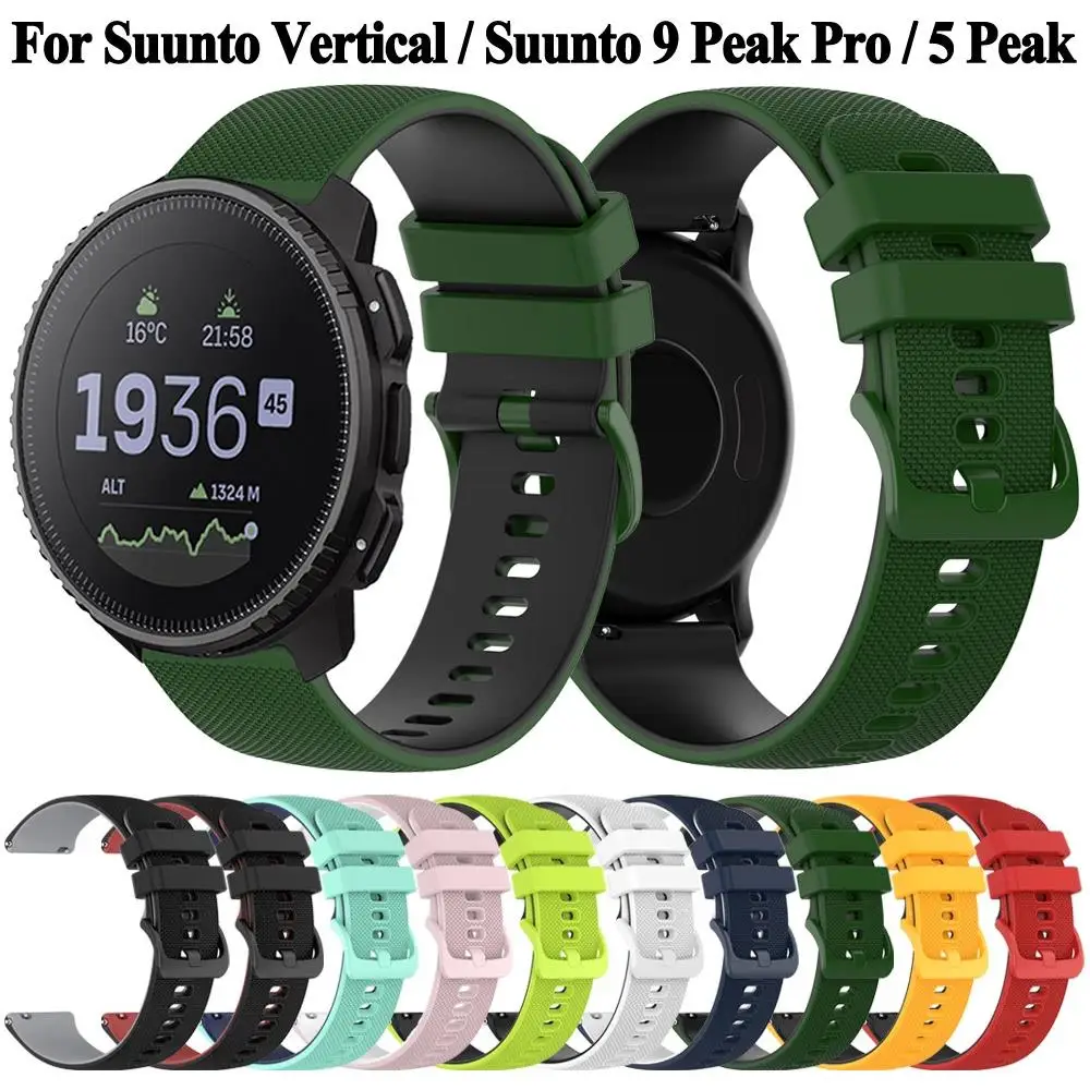 

For Suunto Vertical Watch Strap Bracelet For Suunto 9 Peak Pro / 5 Peak Watchband 22mm Replacement Silicone Band Accessories