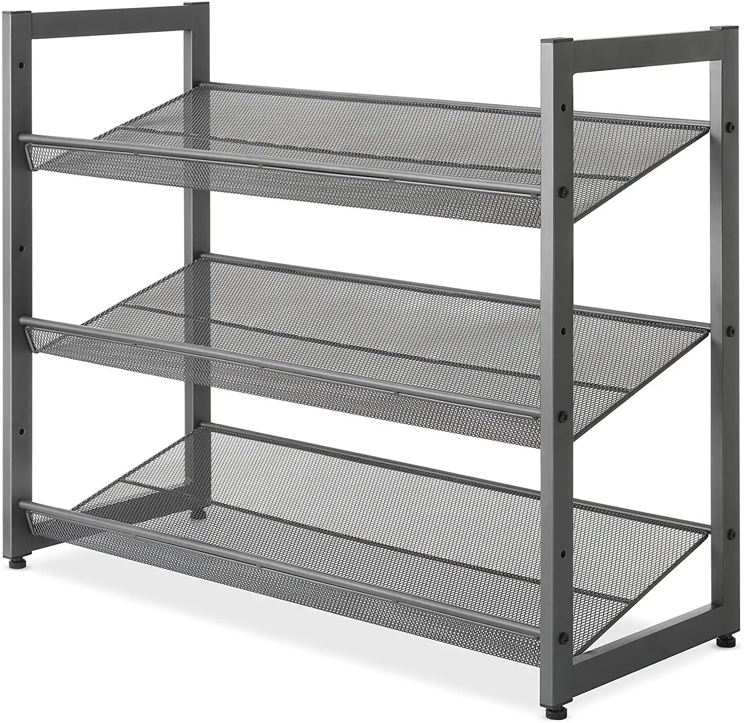 

Whitmor 3-Tier Stacking 12 Pair Shoe Rack, Steel, Gray