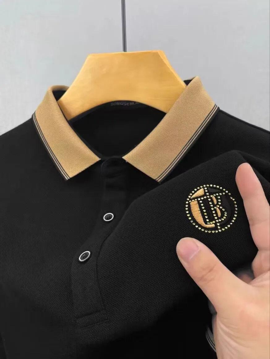 Brand Style Autumn And Winter Luxury Top Men's High-end Embroidered Polo Shirt Casual Loose Collar Short Sleeved T-shirt
Brand Style Autumn And Winter Luxury Top Men's High-end Embroidered Polo Shirt Casual Loose Collar Short Sleeved T-shirt